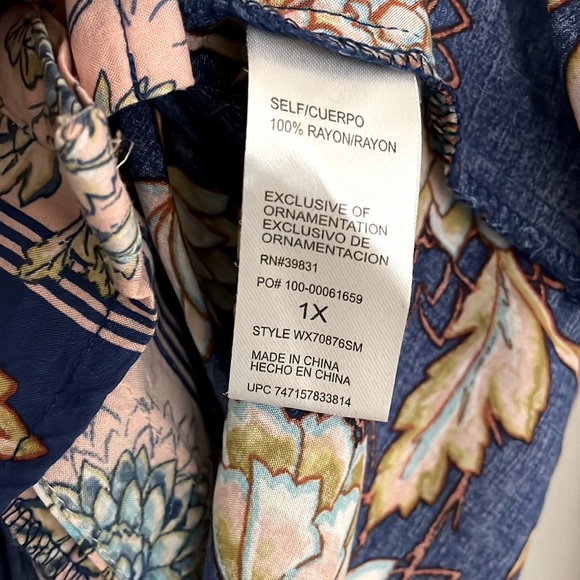 BOHO BUTTON FRONT LONG SLEEVE TOP - Picture 4 of 4